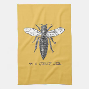 Linge De Cuisine Illustration Antique d'Insecte de Bourdon Reine Ab
