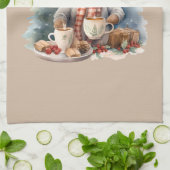 Linge De Cuisine Illustration chevreuil de la cuisine de Noël rusti (Plié)