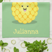 Linge De Cuisine Illustration d'ananas mignon (Plié)
