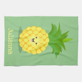 Linge De Cuisine Illustration d'ananas mignon (Horizontal)