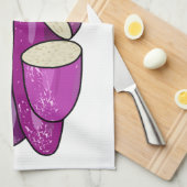 Linge De Cuisine Illustration d'aubergine (Quart Plié)
