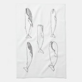 Linge De Cuisine Illustration de baleines (schéma) (Vertical)