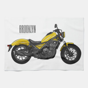 Linge De Cuisine Illustration de bande dessinée de moto cruiser