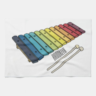Linge De Cuisine Illustration de bande dessinée en Xylophone