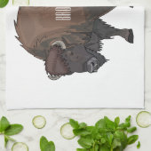Linge De Cuisine Illustration de bison (Plié)