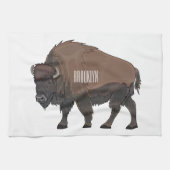 Linge De Cuisine Illustration de bison (Horizontal)