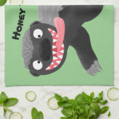 Linge De Cuisine Illustration de blaireau au miel affamé (Plié)