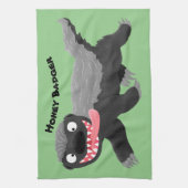 Linge De Cuisine Illustration de blaireau au miel affamé (Vertical)