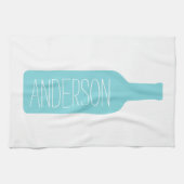 Linge De Cuisine Illustration de bouteille de vin - Nom blanc moder (Horizontal)