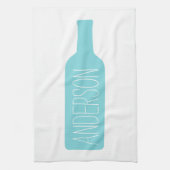 Linge De Cuisine Illustration de bouteille de vin - Nom blanc moder (Vertical)