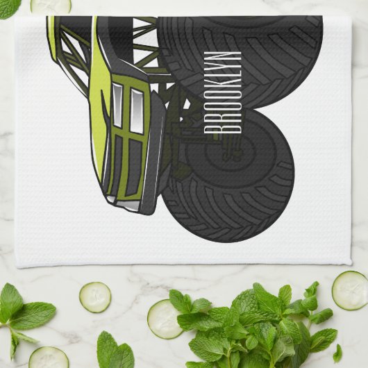 Linge De Cuisine Illustration de camion monstre (Plié)