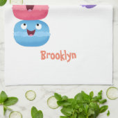 Linge De Cuisine Illustration de caricature de macarons marrant mig (Plié)