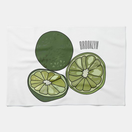 Linge De Cuisine Illustration de chaux Kaffir (Horizontal)