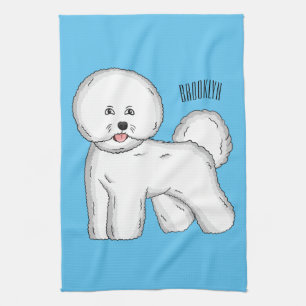 Linge De Cuisine illustration de chien bichon frise de dessin animé