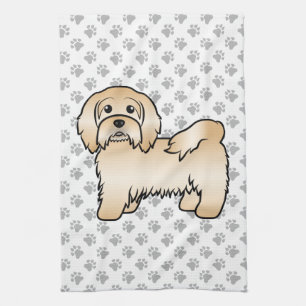 Linge De Cuisine Illustration de chien de dessin animé mignon Havan