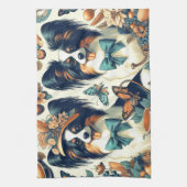 Linge De Cuisine Illustration de chien de papillon mignonne (Vertical)
