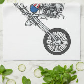 Linge De Cuisine Illustration de Chopper Motorcycle 1950 (Plié)