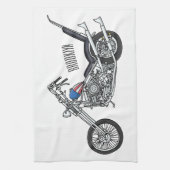 Linge De Cuisine Illustration de Chopper Motorcycle 1950 (Vertical)