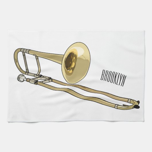Linge De Cuisine Illustration de dessin animé de Trombone (Horizontal)
