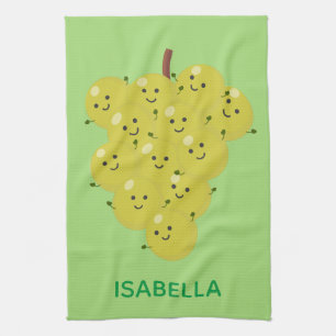 Linge De Cuisine Illustration de dessin animé d'une grappe de raisi