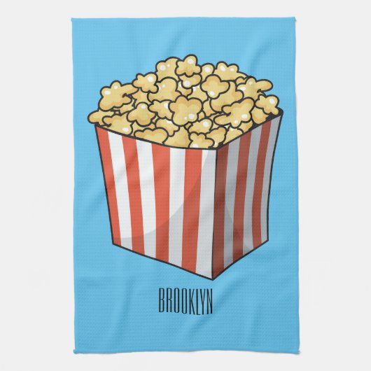 Linge De Cuisine Illustration de dessin animé Popcorn (Vertical)