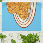 Linge De Cuisine Illustration de dessin animé sur le poulet frit (Plié)