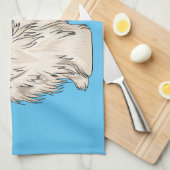 Linge De Cuisine Illustration de dessin de chien de Havan (Quart Plié)