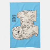 Linge De Cuisine Illustration de dessin de chien de Havan (Vertical)