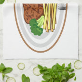 Linge De Cuisine Illustration de dessin de steak (Plié)
