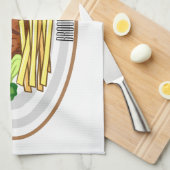 Linge De Cuisine Illustration de dessin de steak (Quart Plié)