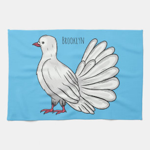 Linge De Cuisine Illustration de dessin d'oiseau pigeon sauvage