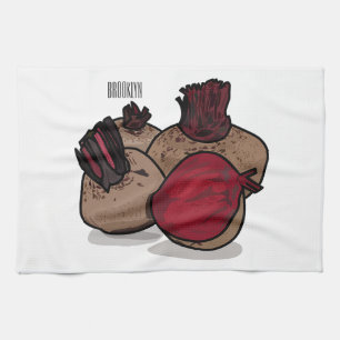 Linge De Cuisine Illustration de dessin sur la betterave