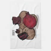 Linge De Cuisine Illustration de dessin sur la betterave (Vertical)