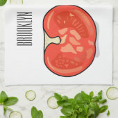 Linge De Cuisine Illustration de dessin sur la tomate (Plié)