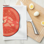 Linge De Cuisine Illustration de dessin sur la tomate (Quart Plié)
