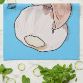 Linge De Cuisine Illustration de dessin sur l'ail (Plié)