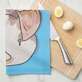 Linge De Cuisine Illustration de dessin sur l'ail (Quart Plié)