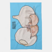 Linge De Cuisine Illustration de dessin sur l'ail (Vertical)