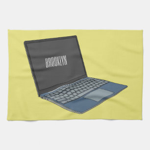 Linge De Cuisine Illustration de dessin sur ordinateur portable