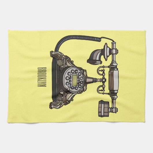 Linge De Cuisine Illustration de dessin téléphonique (Horizontal)