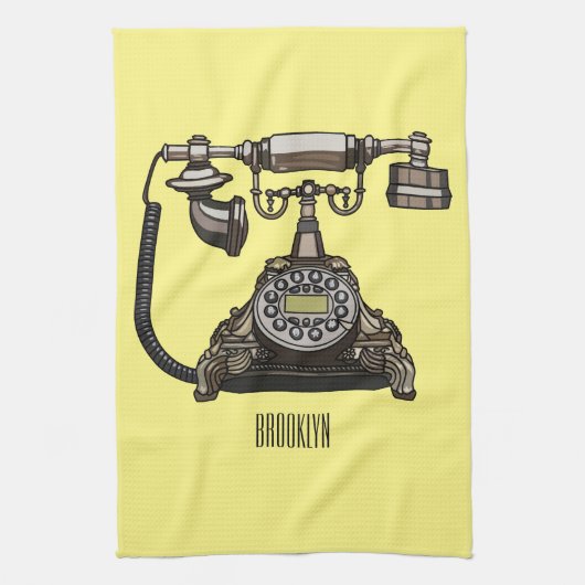 Linge De Cuisine Illustration de dessin téléphonique (Vertical)