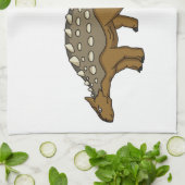 Linge De Cuisine Illustration de dinosaure blindé Ankylosaurus (Plié)