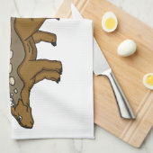 Linge De Cuisine Illustration de dinosaure blindé Ankylosaurus (Quart Plié)