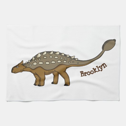 Linge De Cuisine Illustration de dinosaure blindé Ankylosaurus (Horizontal)