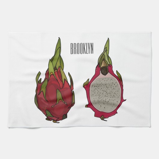 Linge De Cuisine Illustration de dragon fruit (Horizontal)