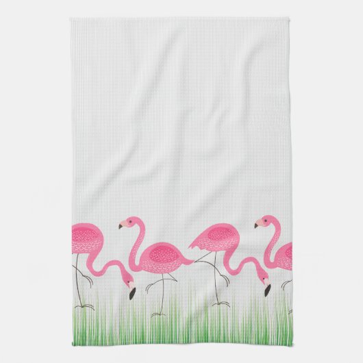 Linge De Cuisine Illustration de Flamants roses roses mignons (Vertical)