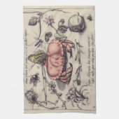 Linge De Cuisine Illustration de fleur d'insecte botanique de crabe (Vertical)