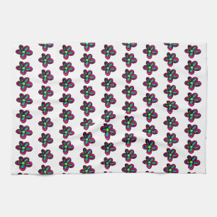 Linge De Cuisine Illustration de fleurs