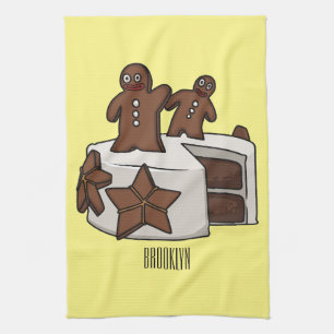 Linge De Cuisine Illustration de gâteau de pain d'épices
