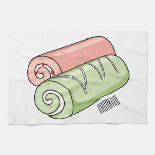 Linge De Cuisine Illustration de gâteau suisse roll / roll